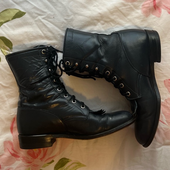 Justin heritage laceuo boots Black - Picture 1 of 12